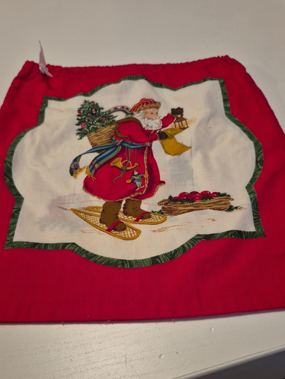 Festive Red Santa Decorative Cloth Gift Bag